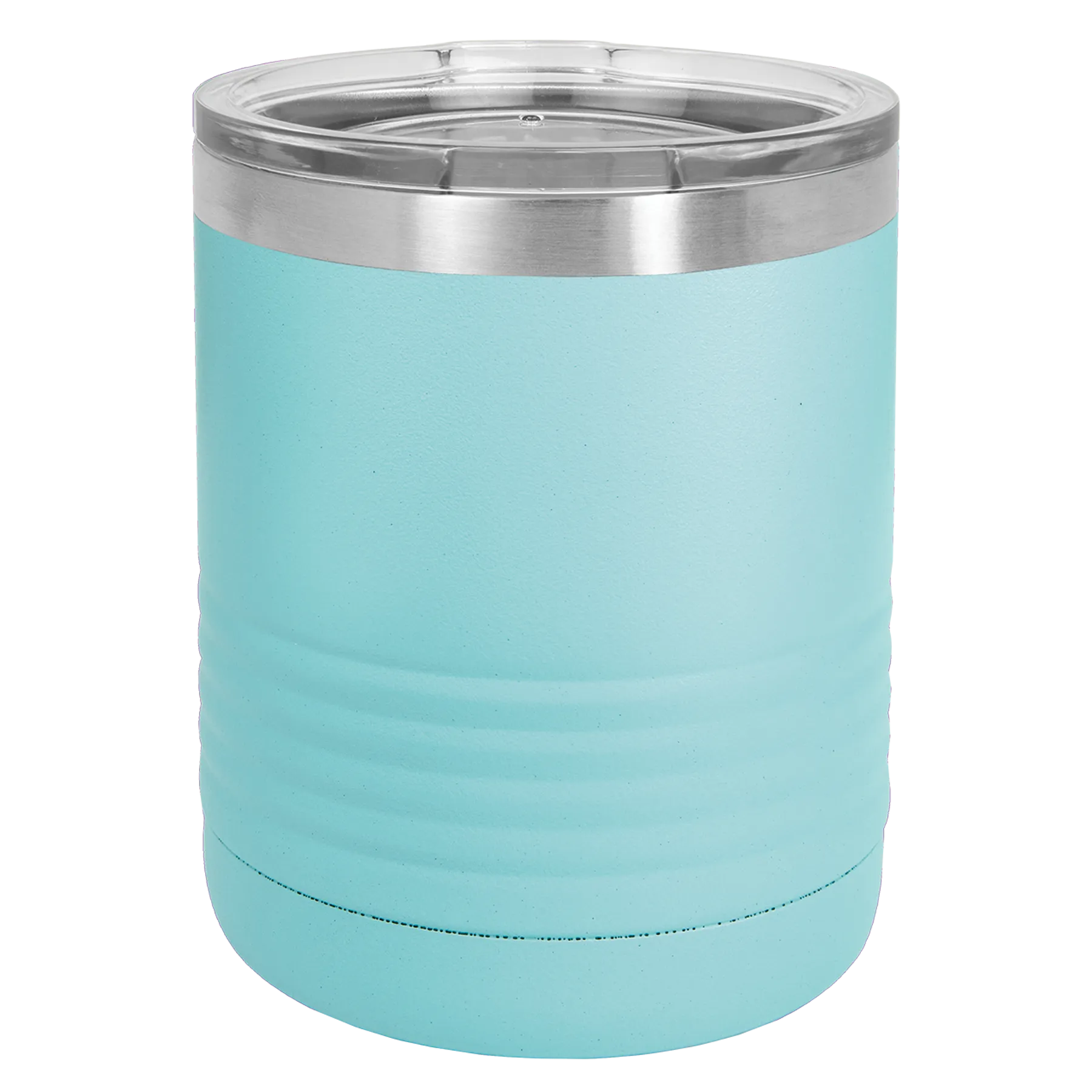 10 oz Lowball Whisky Glass w Logo Laser Engraved on Insulated Stainless Steel Rocks Tumblers   Lid