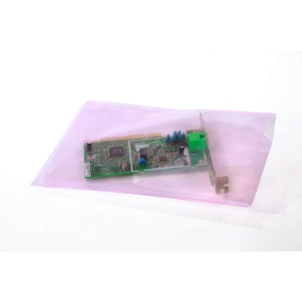 18" x 24" x 2 mil Pink Eco-Manufactured Plastic Anti-Static (PAS) Layflat Bags (Case of 500)