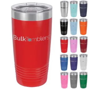 20 oz Promo Personalized Tumbler -16 colors- Logo Laser Engraved on Insulated Stainless Steel   Lid