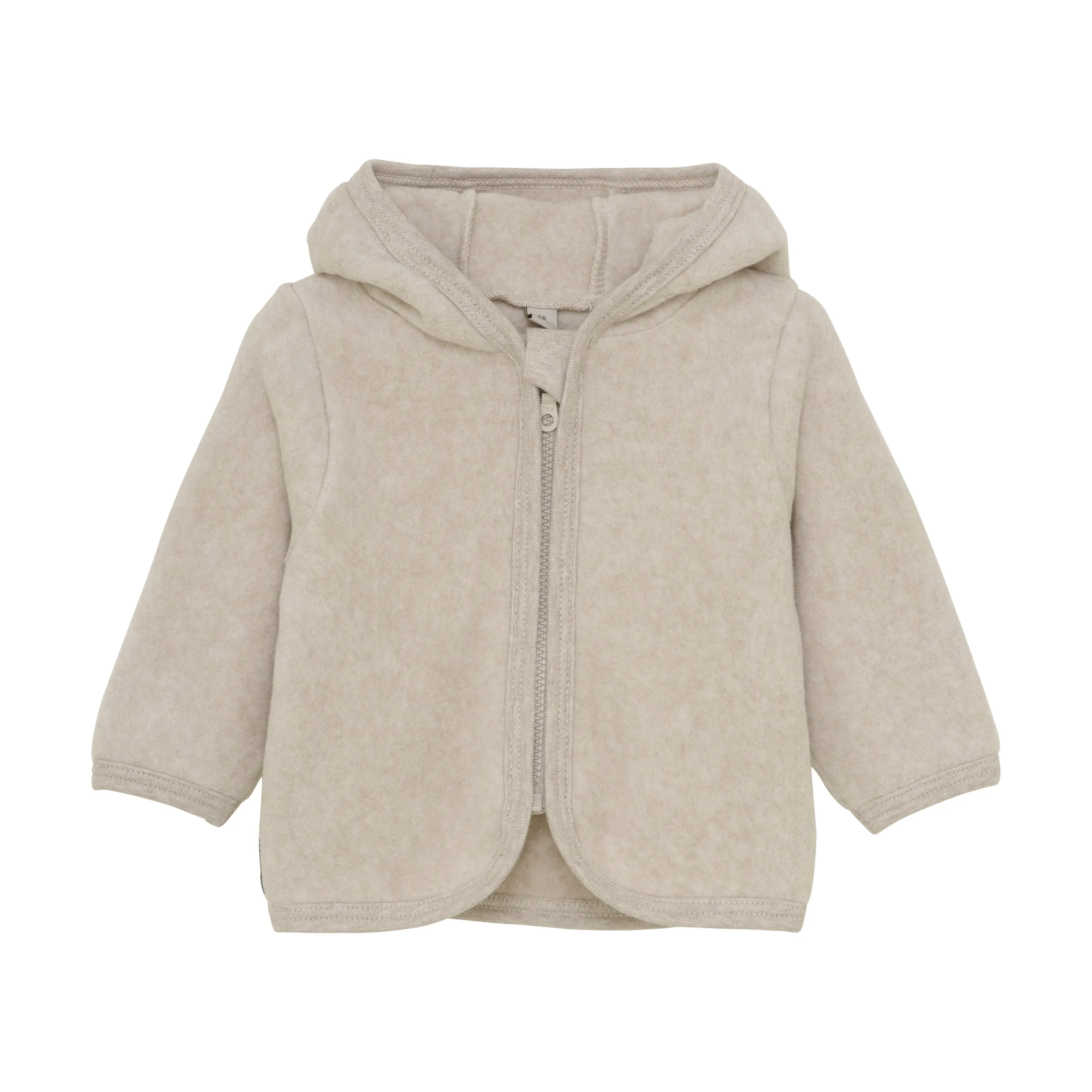 (480396) Jacket Ears Cotton Fleece - Camel Melange