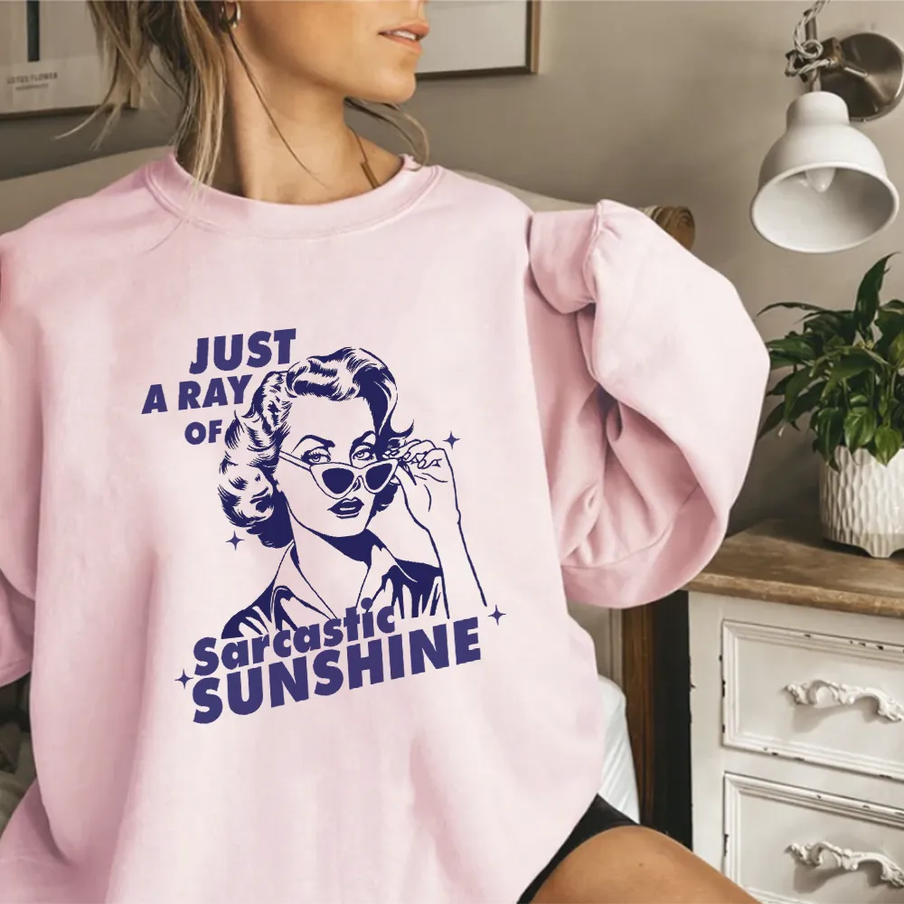 A Ray Of Sarcastic Sunshine Retro Women's Sweatshirt