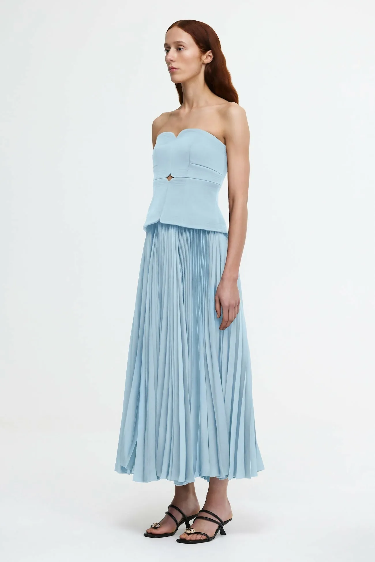Acler Avonlea Midi Dress Celeste Blue Size 10