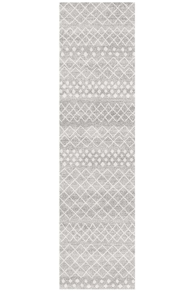 Aladdin Abby Silver Tribal Runner Rug