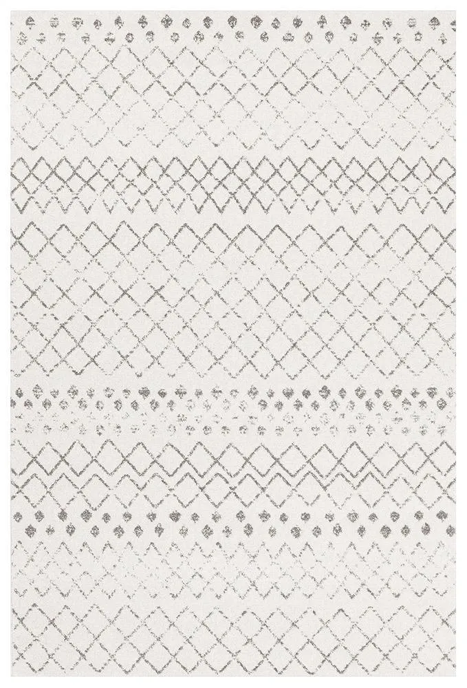 Aladdin Abby White Grey Tribal Rug