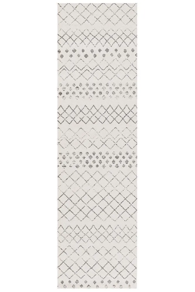 Aladdin Abby White Grey Tribal Rug