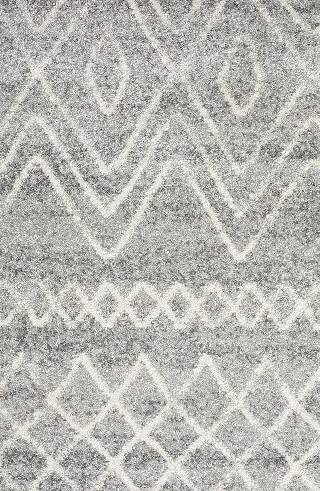 Aladdin Iman Grey Rustic Tribal Round Rug