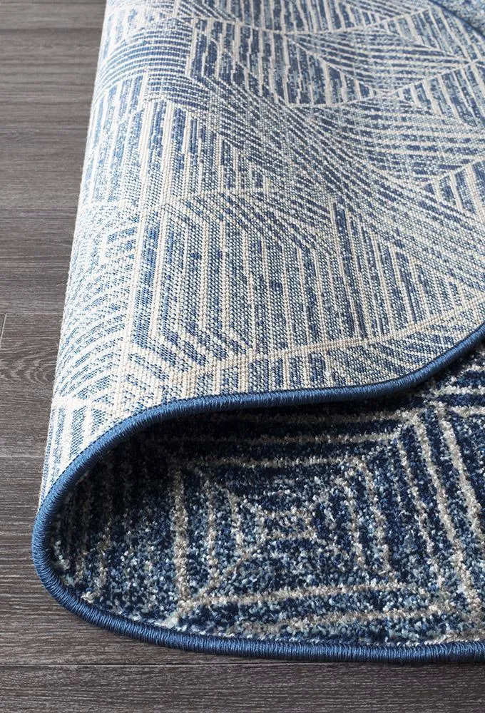 Aladdin Lina Contemporary Navy Round Rug
