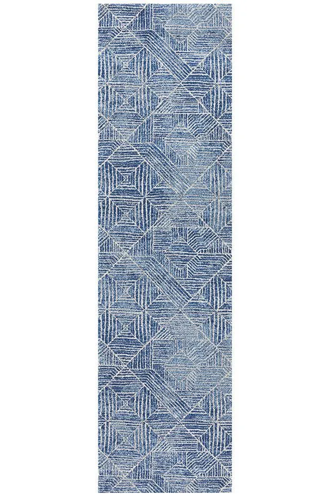 Aladdin Lina Contemporary Navy Runner Rug