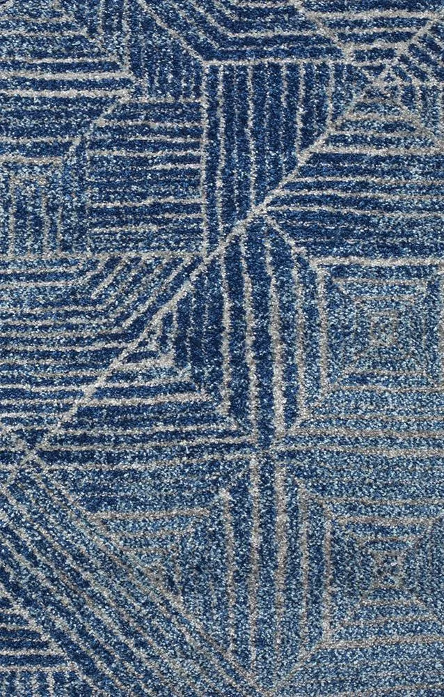 Aladdin Lina Contemporary Navy Runner Rug
