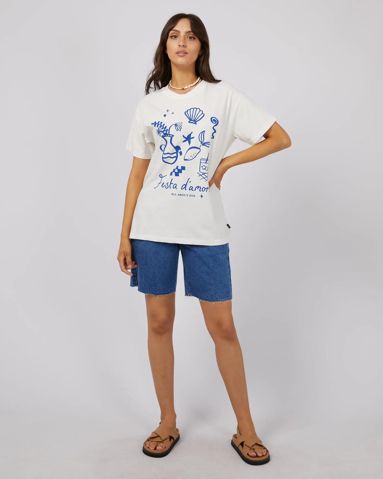 All About Eve Amore Standard Tee Vintage White