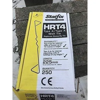 Ancon Staifix HRT4 Type 4 Wall Ties (Box of 250) - All Sizes