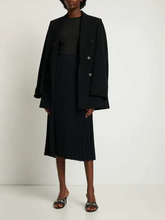 Balenciaga   Tube pleated drawstring skirt 