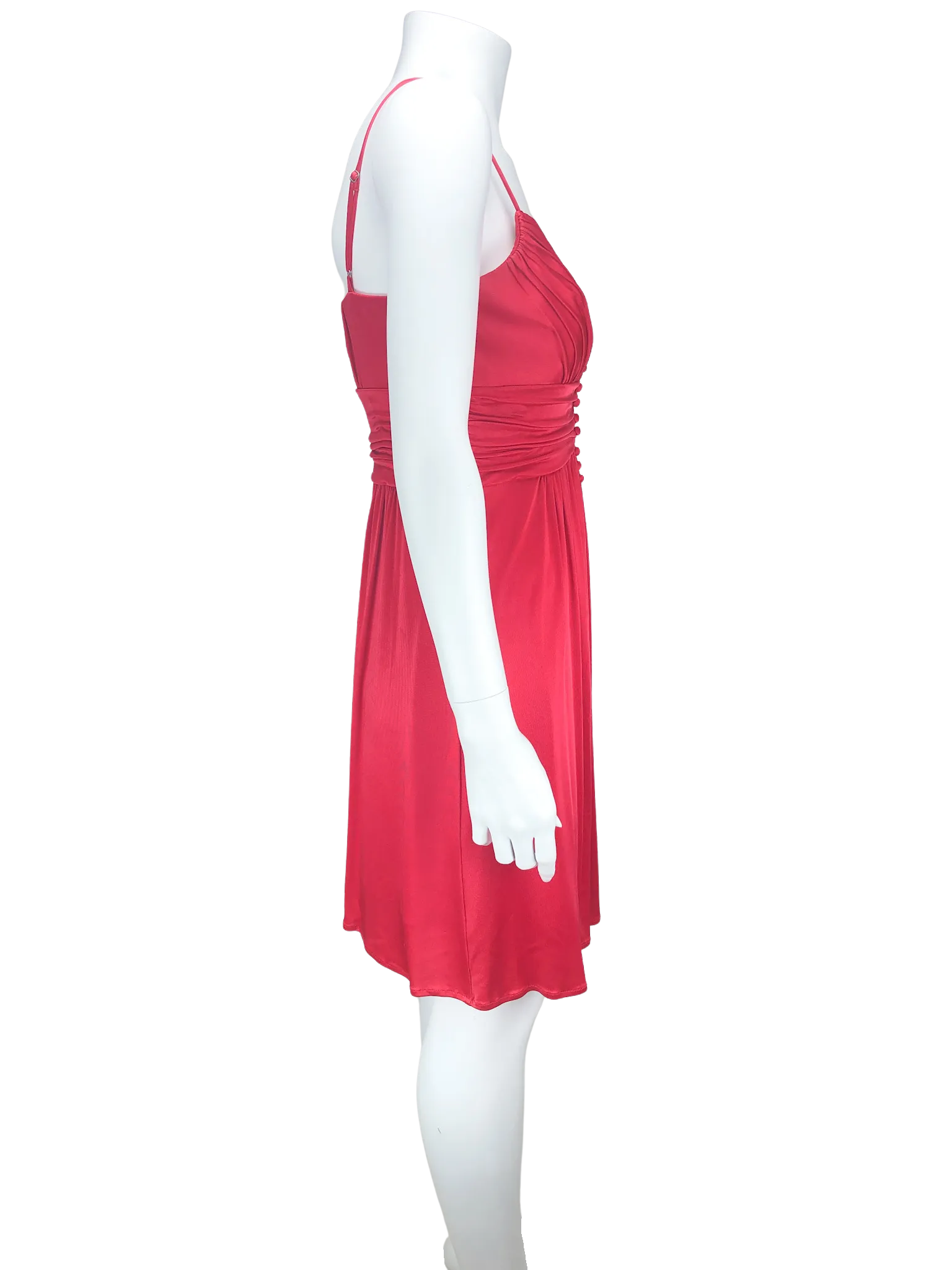BCBG MAXAZRIA, Women's Pleated Knit Dress, Red, Size S