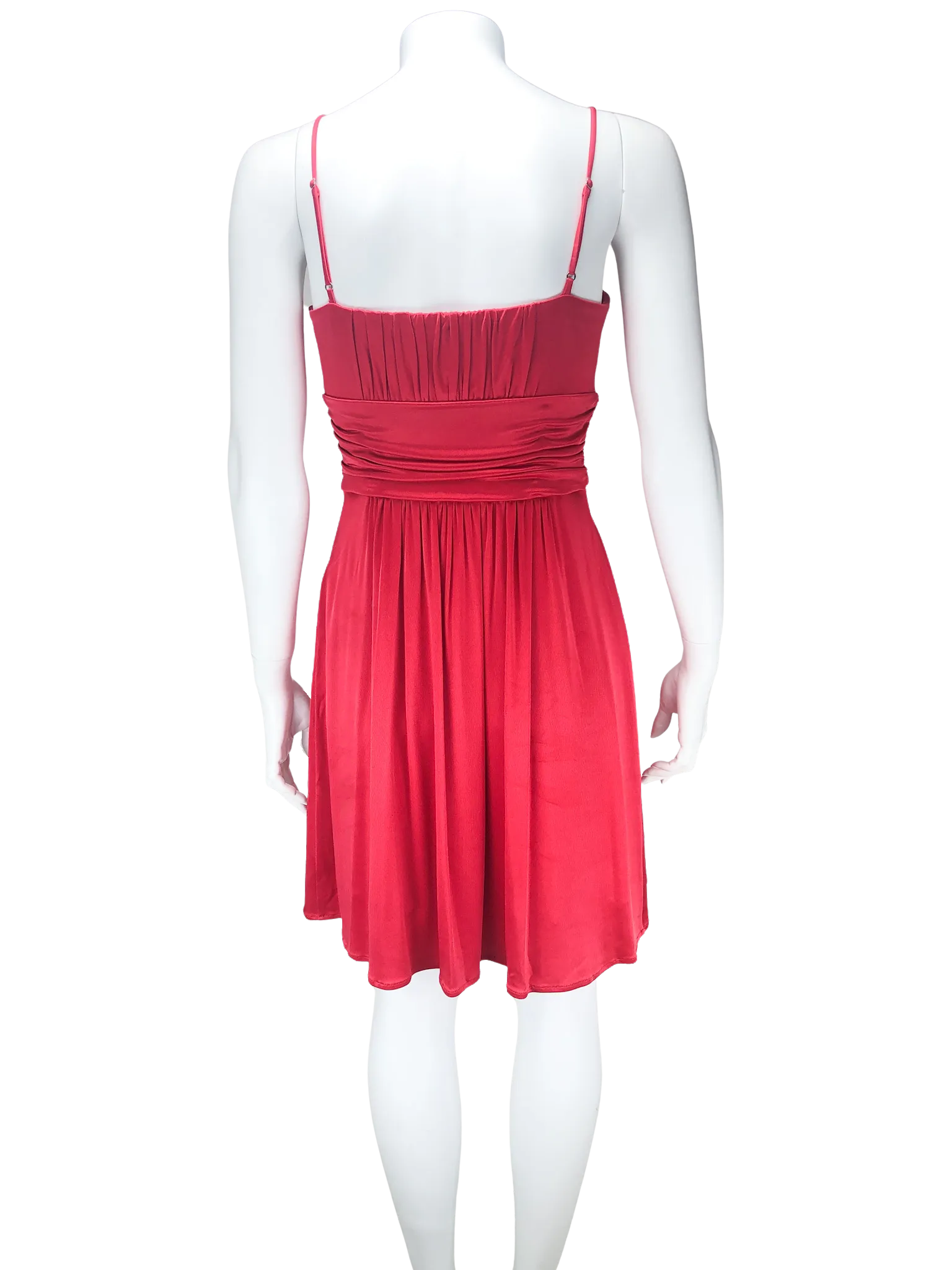 BCBG MAXAZRIA, Women's Pleated Knit Dress, Red, Size S