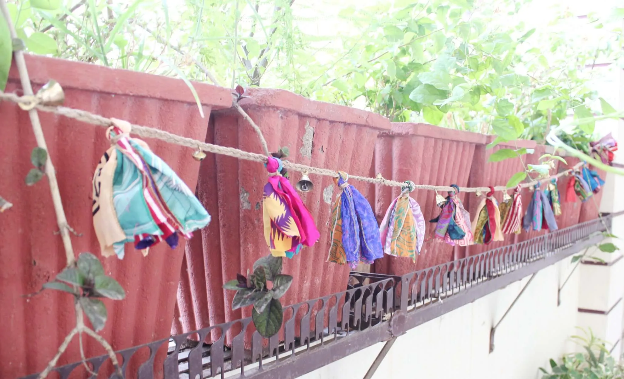Bells on String Jute Garland Handmade Hanging Garlands for Party and Home Decoration