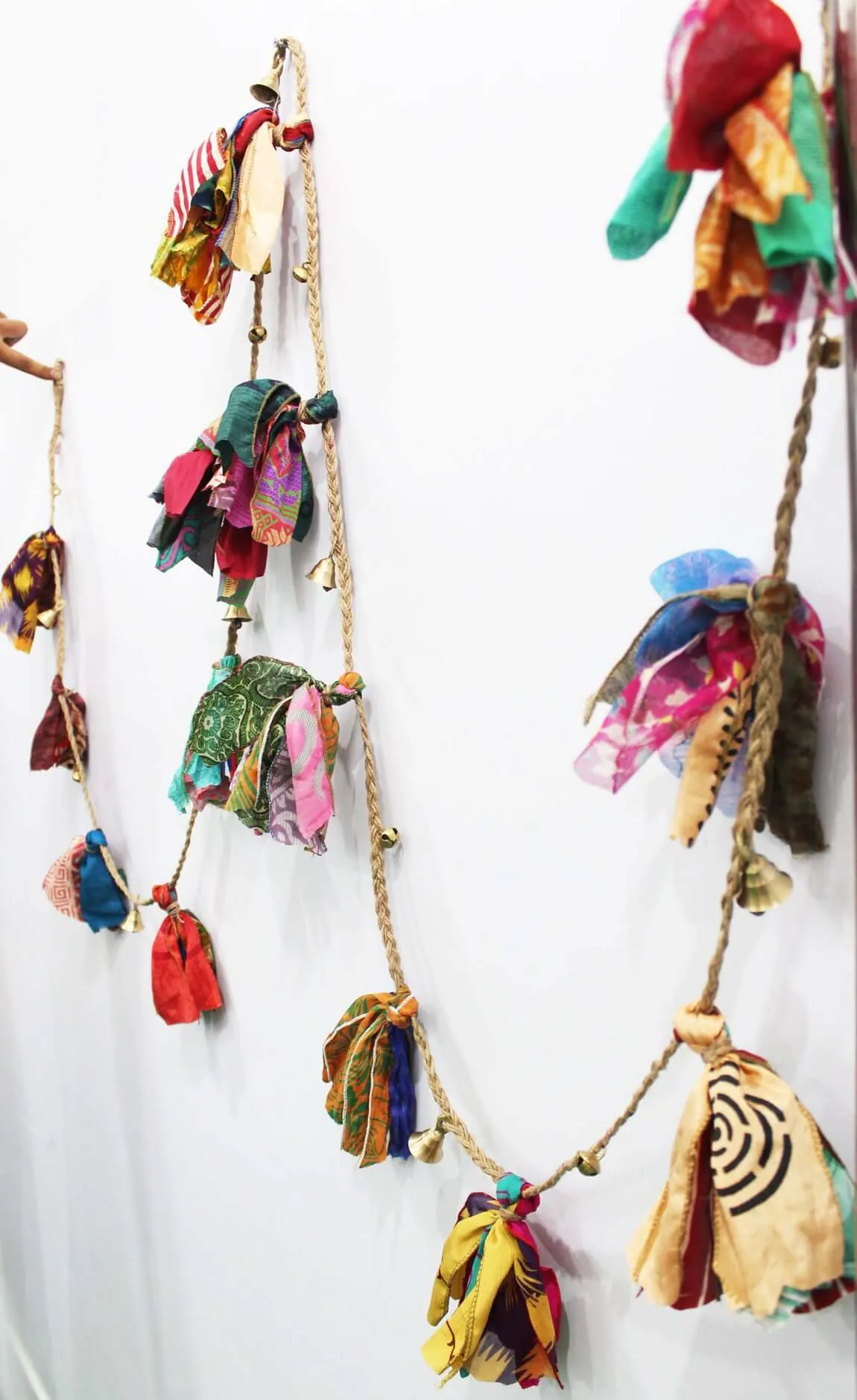 Bells on String Jute Garland Handmade Hanging Garlands for Party and Home Decoration