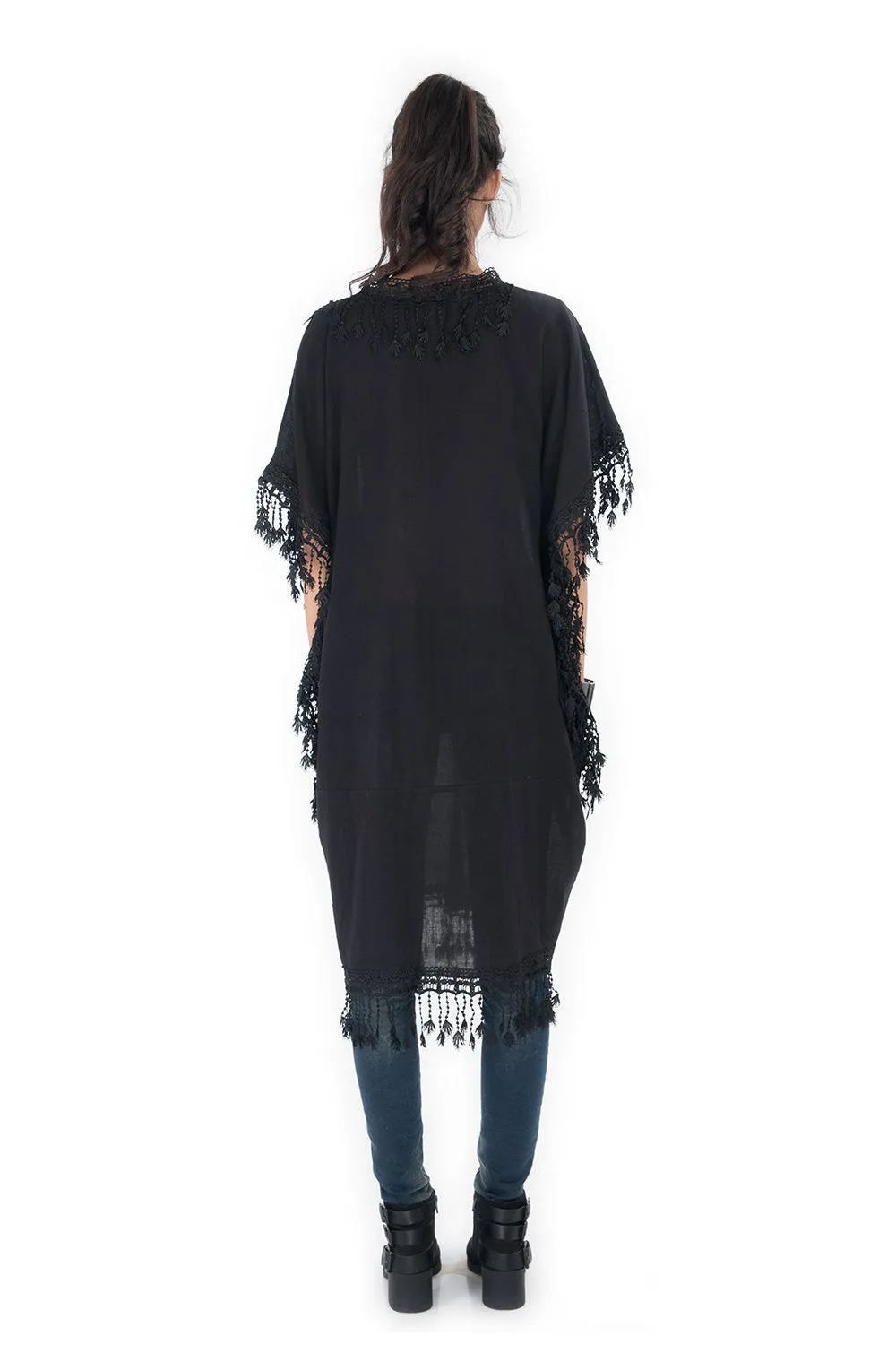 Black Cotton Kaftan