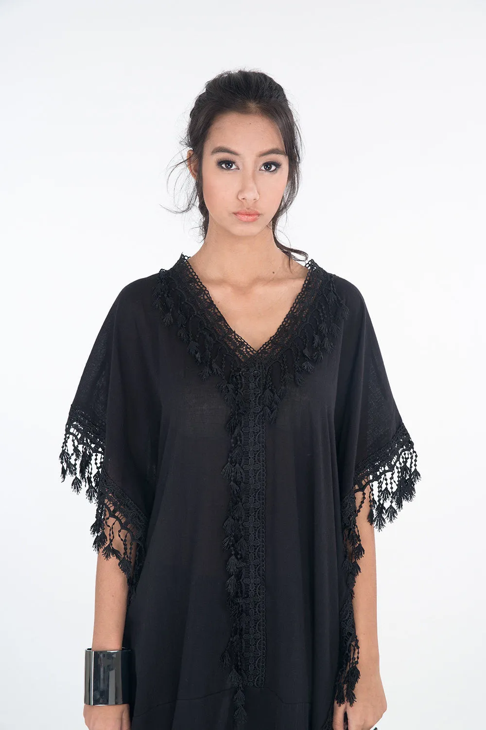 Black Cotton Kaftan