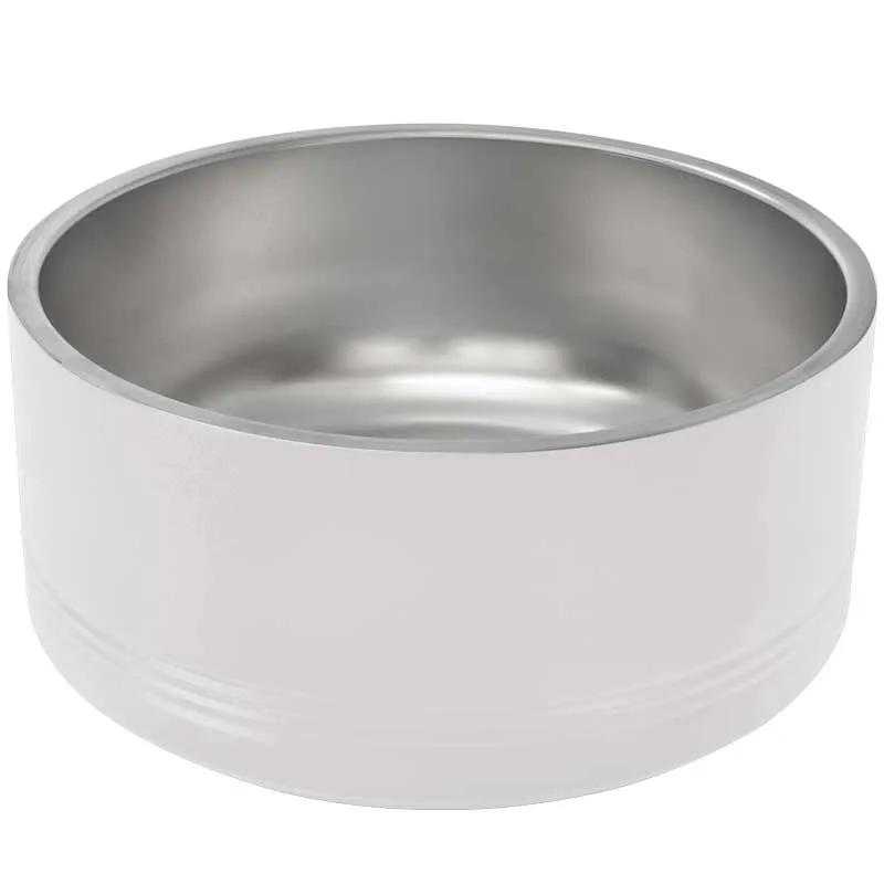 Blank 64 oz Insulated Stainless Steel Pet Bowl