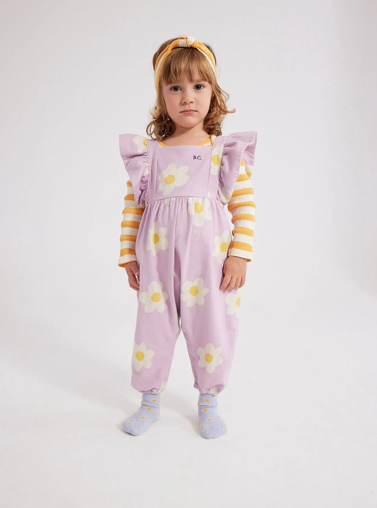 Bobo Choses Baby big flower all over woven overall