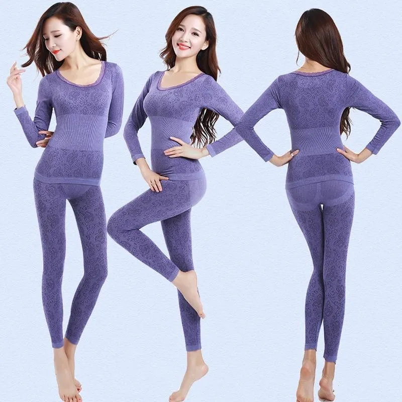 Body Shaping Thermal Underwear Set - Women's