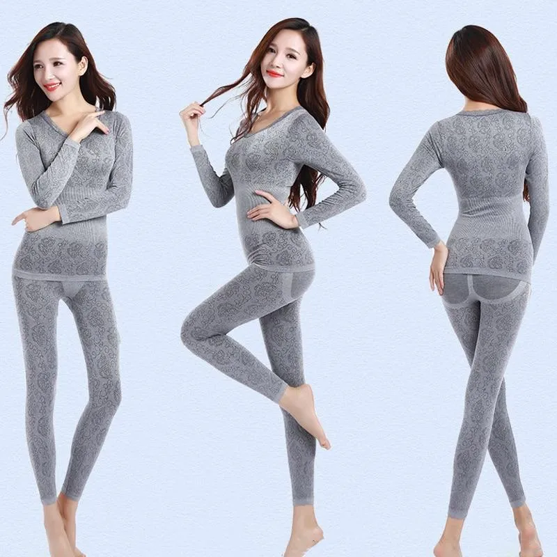 Body Shaping Thermal Underwear Set - Women's