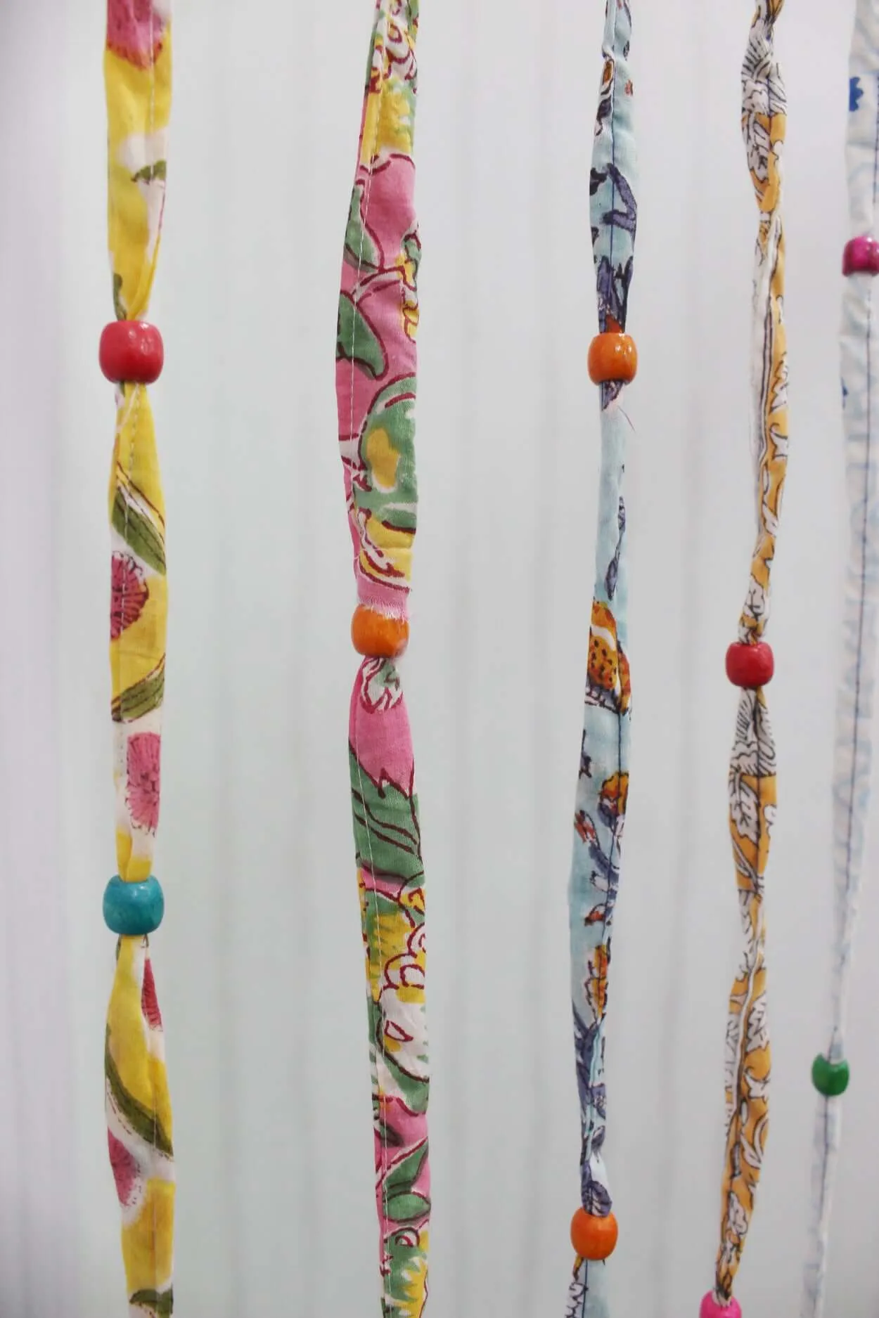 Bohemian Hippy Beaded Doorway Garland Rod Pocket Curtains Multicolour Boho Home Decor
