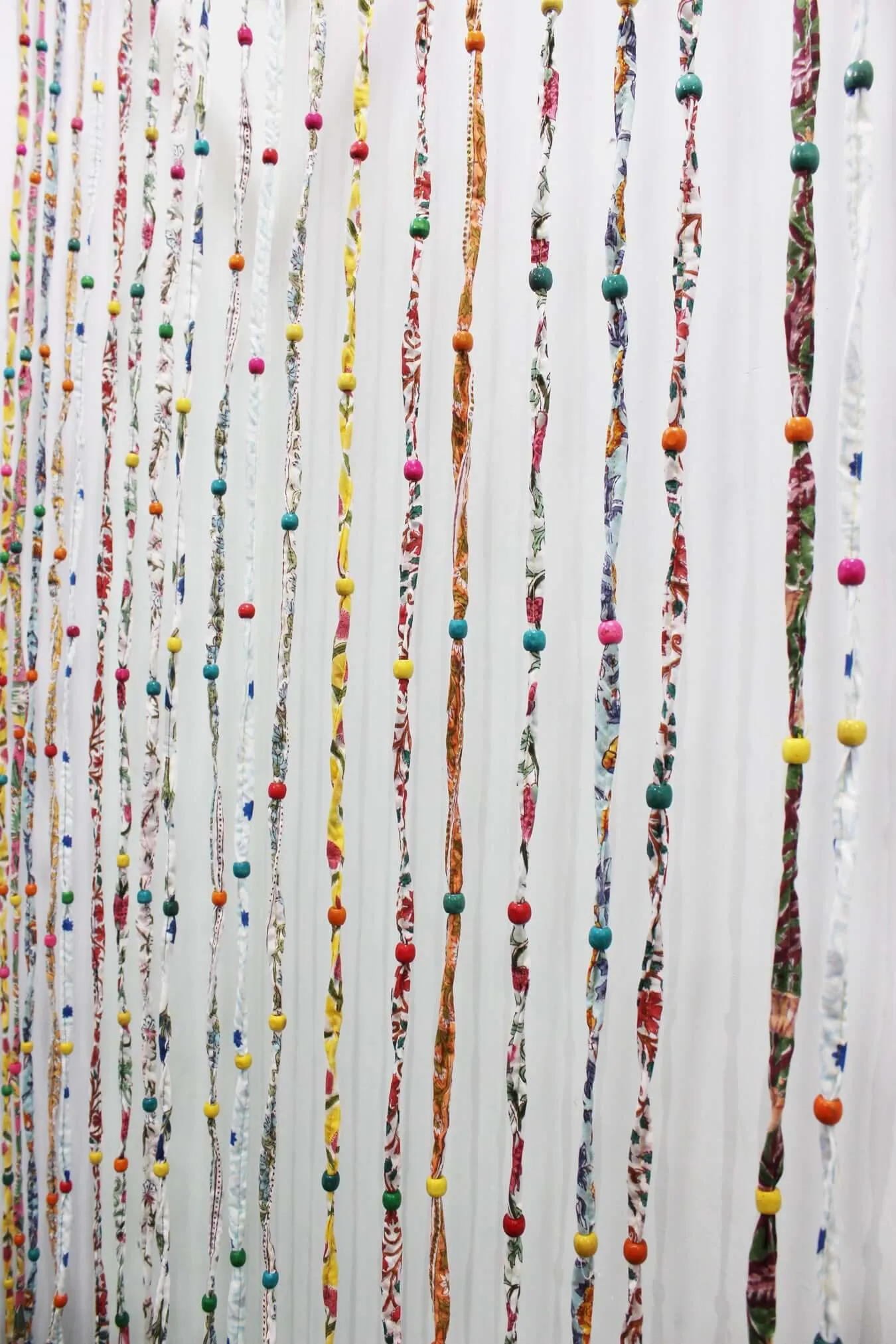 Bohemian Hippy Beaded Doorway Garland Rod Pocket Curtains Multicolour Boho Home Decor