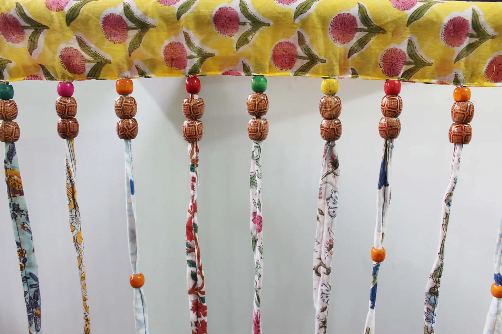 Bohemian Hippy Beaded Doorway Garland Rod Pocket Curtains Multicolour Boho Home Decor