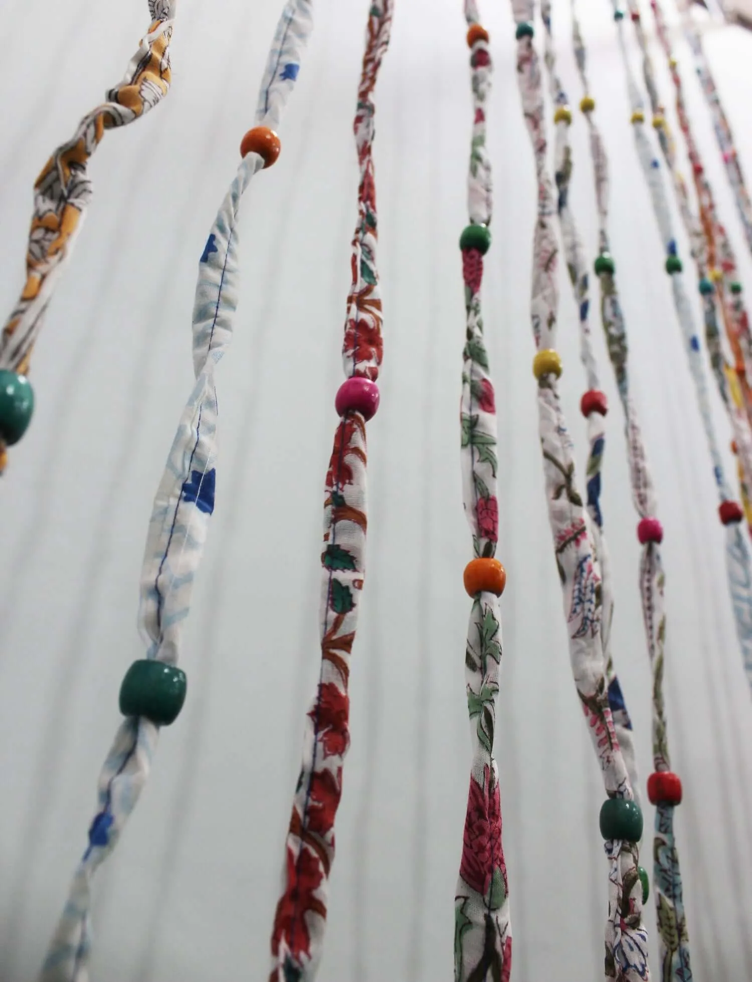 Bohemian Hippy Beaded Doorway Garland Rod Pocket Curtains Multicolour Boho Home Decor