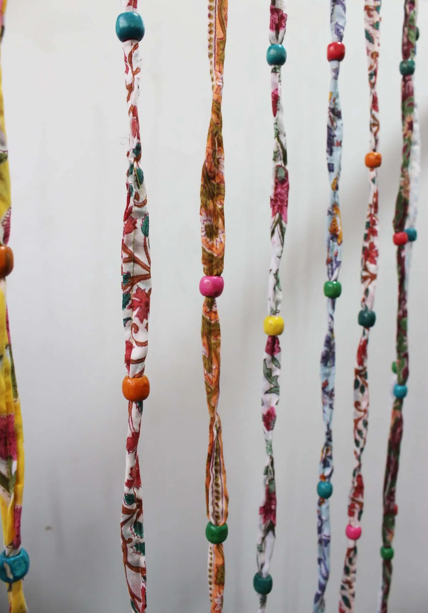 Bohemian Hippy Beaded Doorway Garland Rod Pocket Curtains Multicolour Boho Home Decor