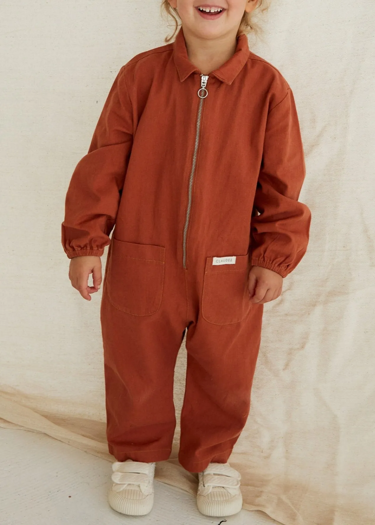 Boiler Suit Romper - Russet