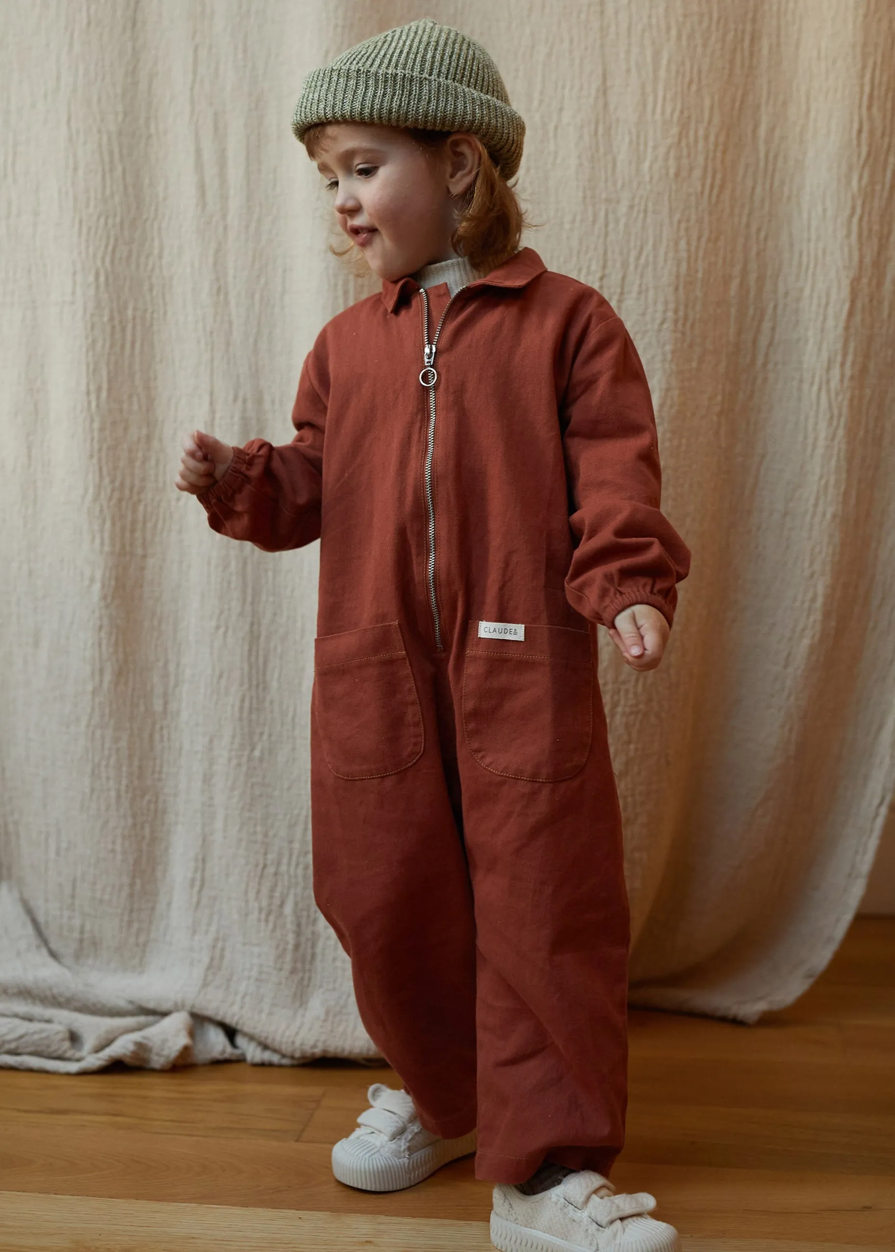 Boiler Suit Romper - Russet
