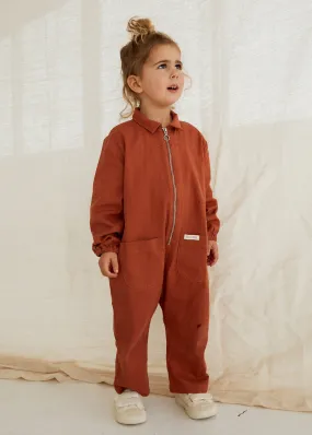 Boiler Suit Romper - Russet