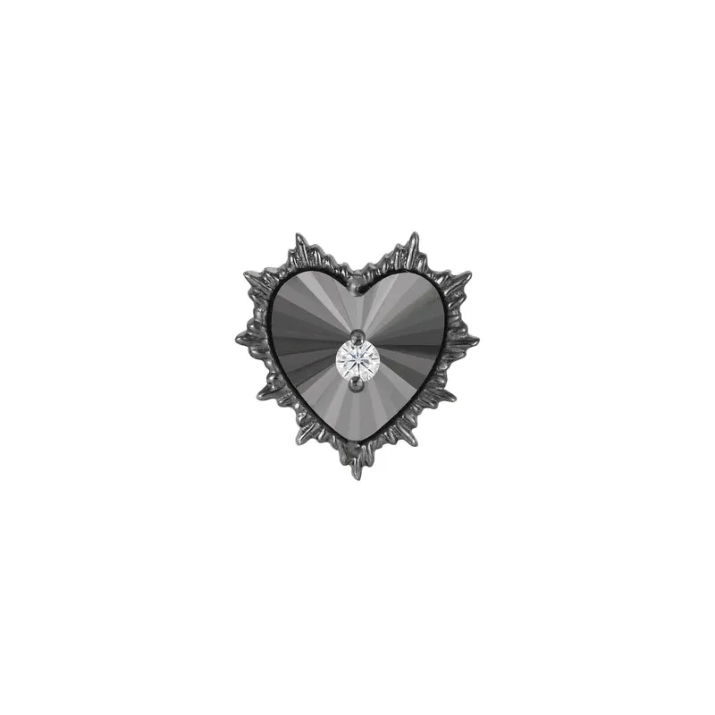 BUDDHA JEWELRY BAD ROMANCE - CZ   RHODIUM - THREADLESS END