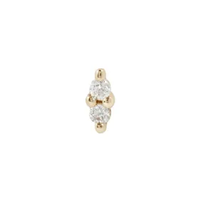 BUDDHA JEWELRY MISHKA PRONG 2 - GENUINE DIAMOND - THREADLESS END