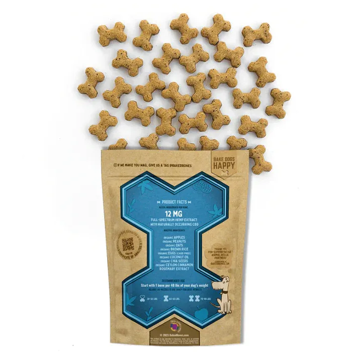 CBD Dog Bones | Peanut Butter & Apple | Baked Bones