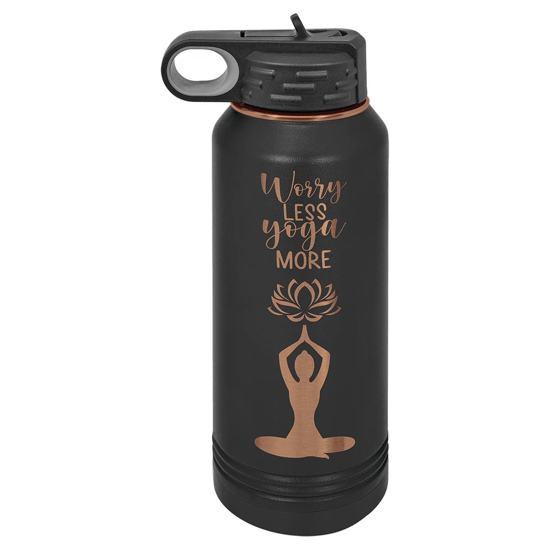 Copper Ion-Plated 32 oz Stainless Steel Powder Coated Blank Insulated Sport Water Bottle Polar Camel