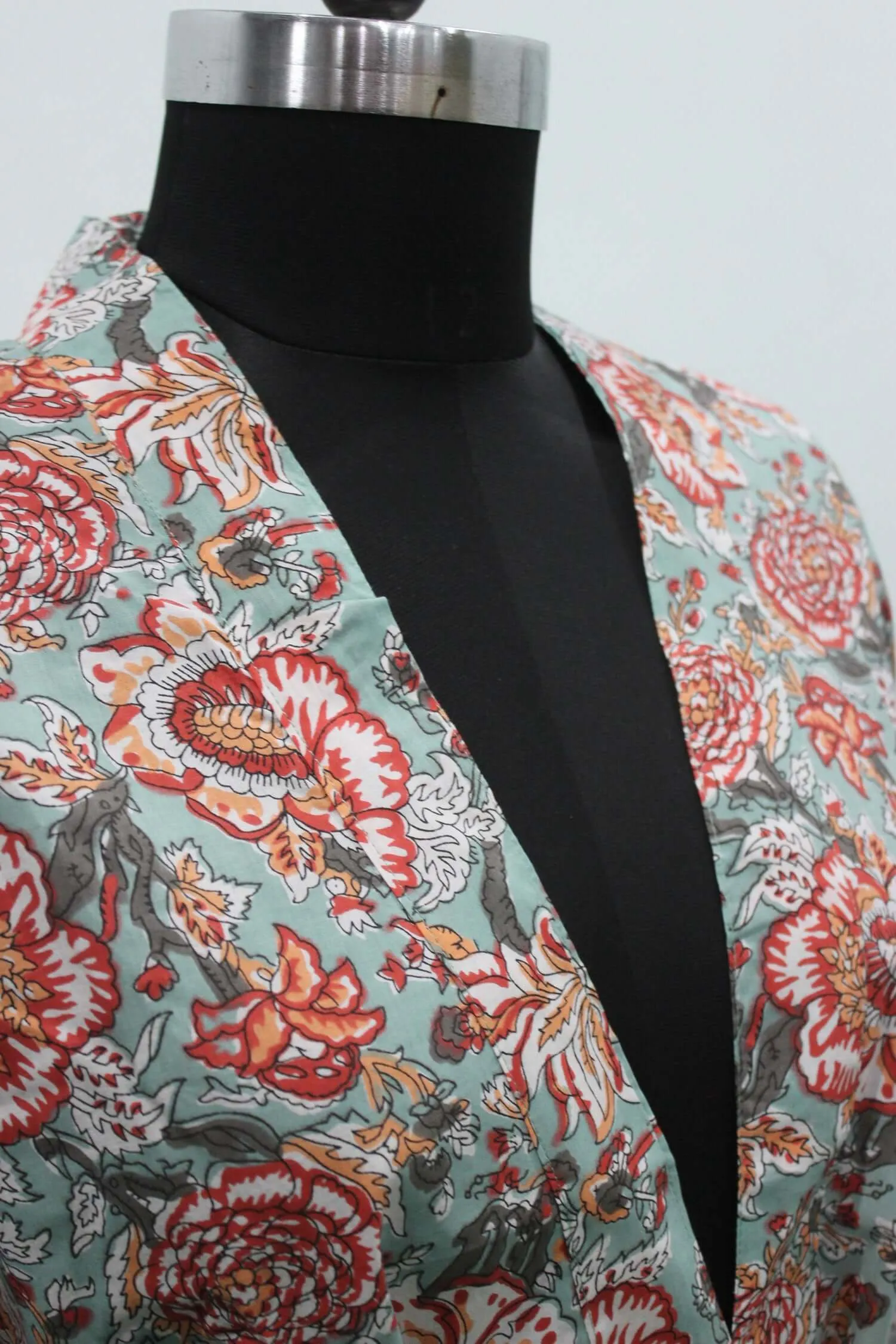 Copy of Hand Block Print 100%Cotton Kimono Bathrobe Women Floral Dress Wholesale Lot