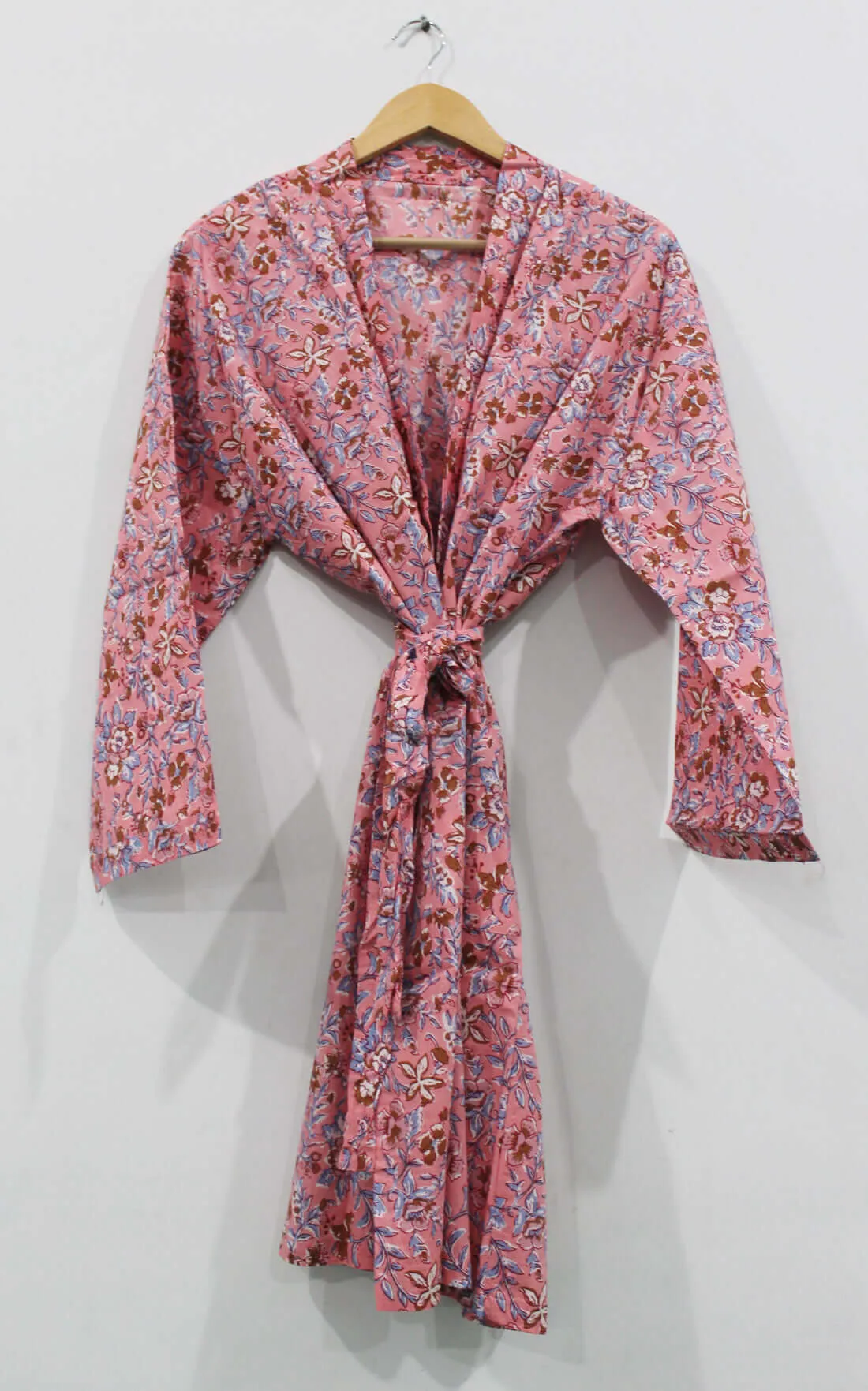 Copy of Hand Block Print 100%Cotton Kimono Bathrobe Women Floral Dress Wholesale Lot