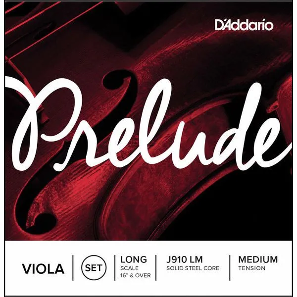 D'Addario J910 Prelude Viola String Set - Long Size