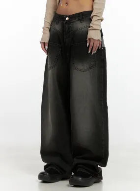 Darla Oversized Pocketed Denim Jeans CS425
