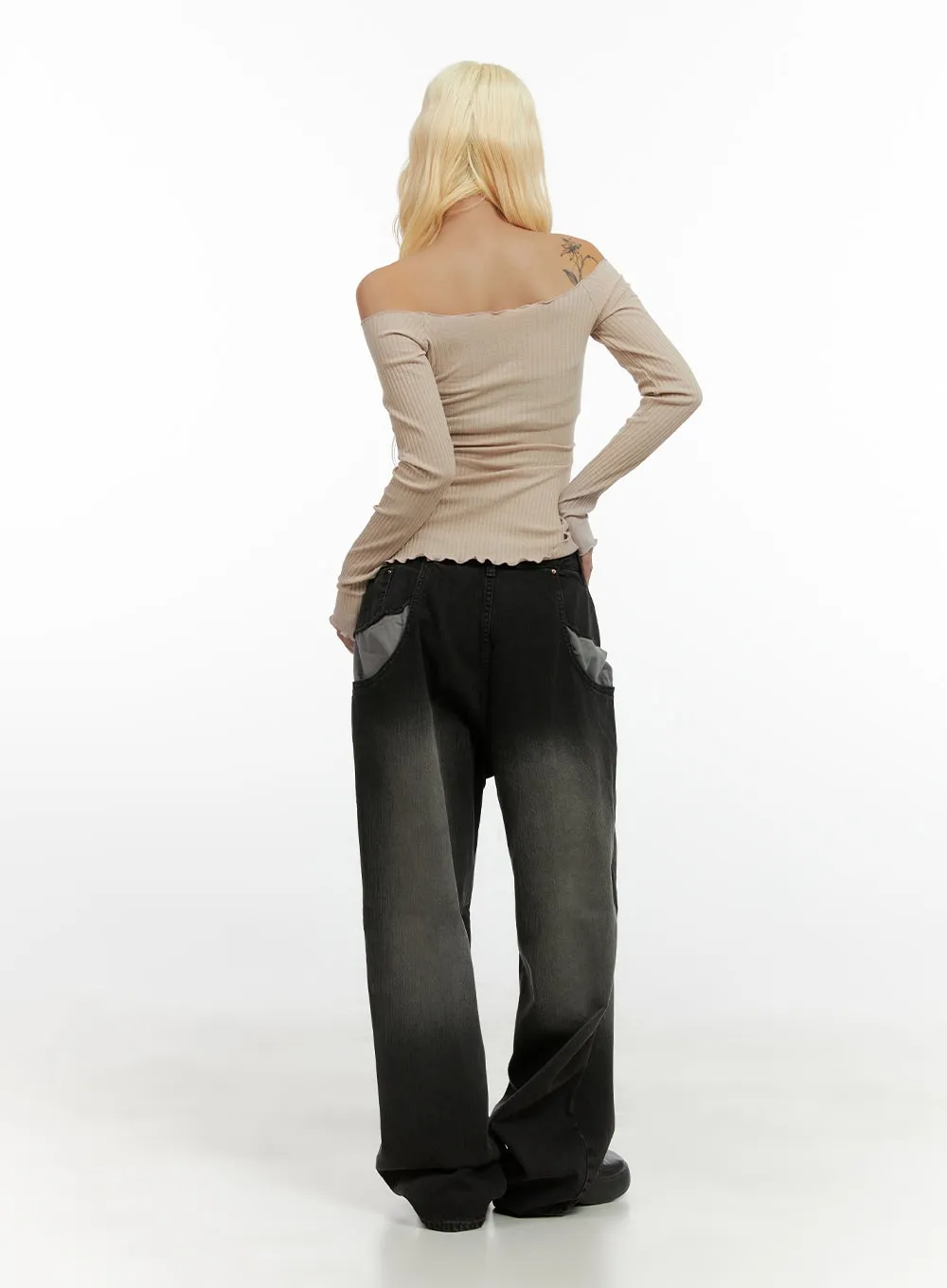 Darla Oversized Pocketed Denim Jeans CS425