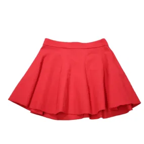Divided by H&M Womens Quilted Skater Skirt Stretch Waist Pleated Orange SZ US 12
