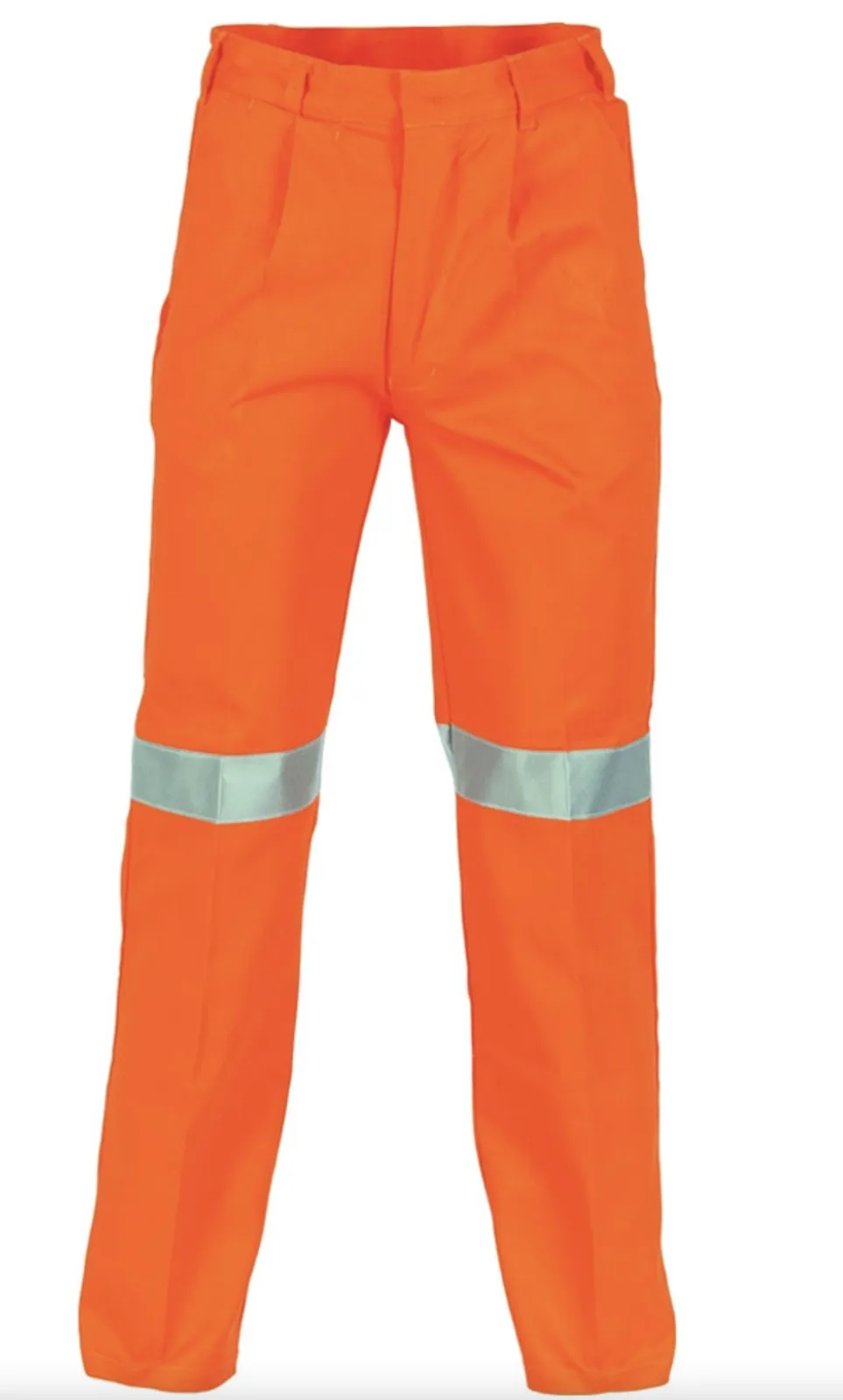 DNC Cotton Drill Pants With 3M Reflective Tape - Orange - Size 107R
