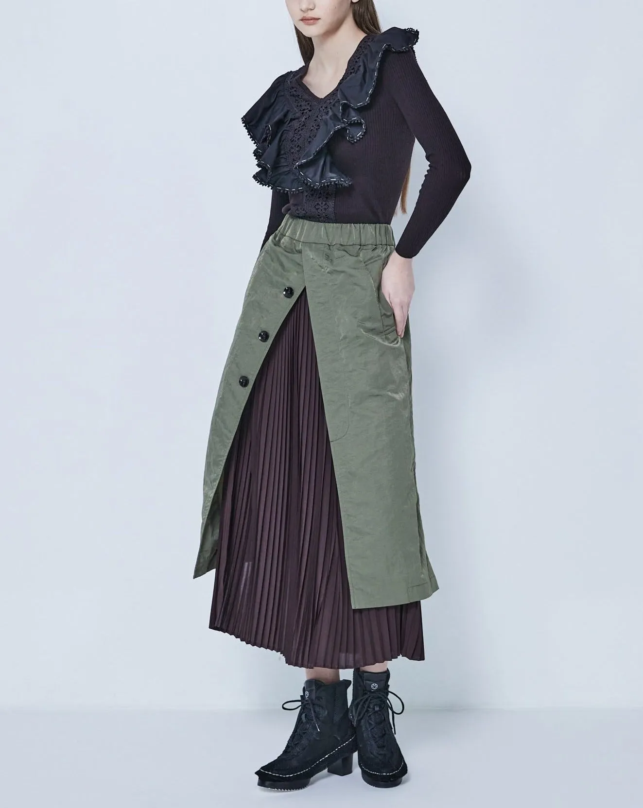 Docking Pleated Skirt