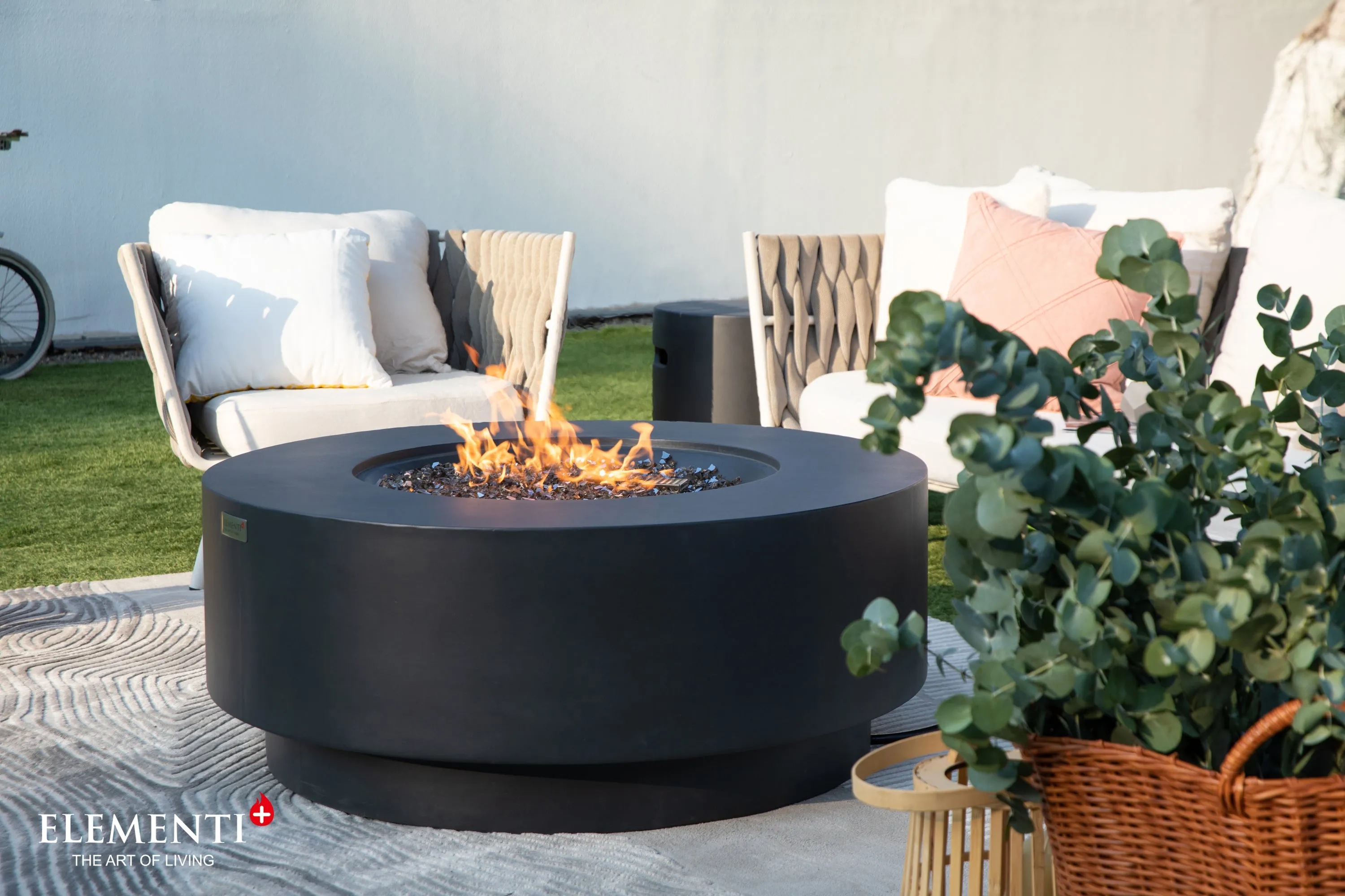 Elementi Plus OFG414DG Nimes Concrete Outdoor Fire Table