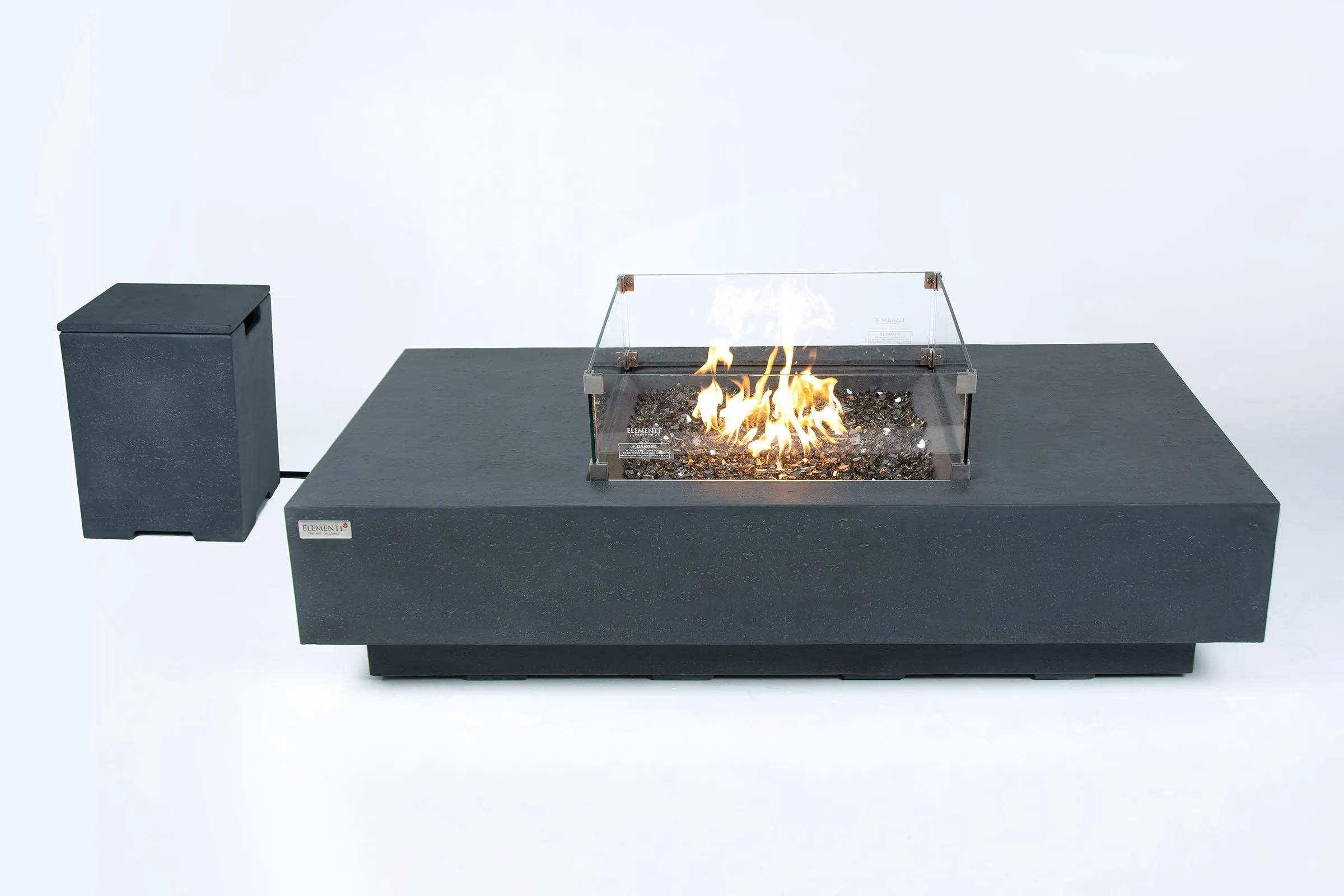Elementi Plus OFG416DG Cannes Concrete Outdoor Fire Table