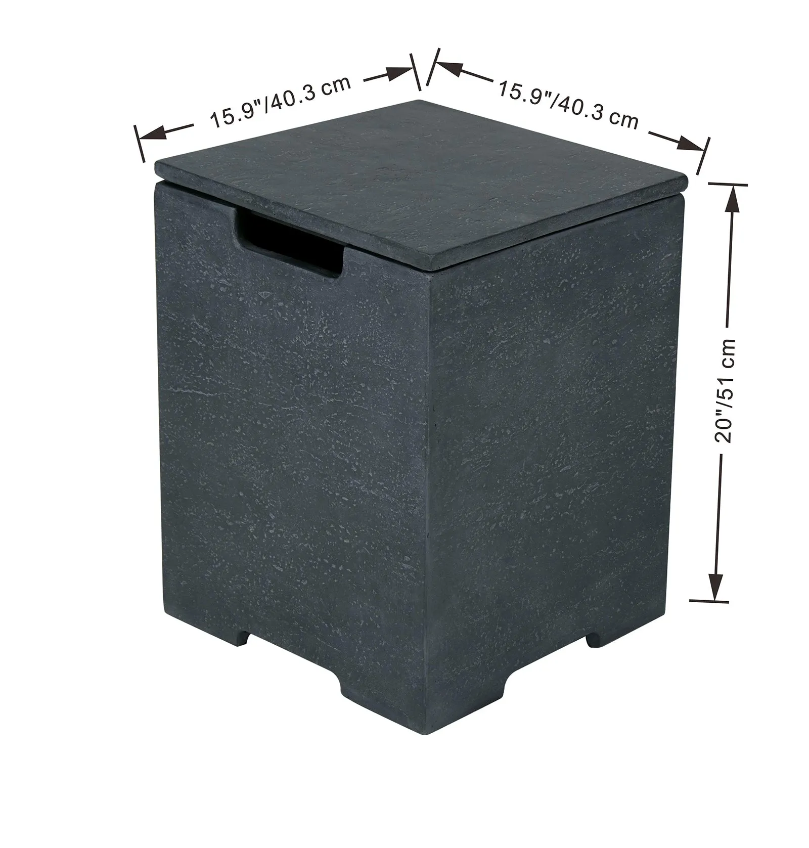 Elementi Plus OFG416DG Cannes Concrete Outdoor Fire Table
