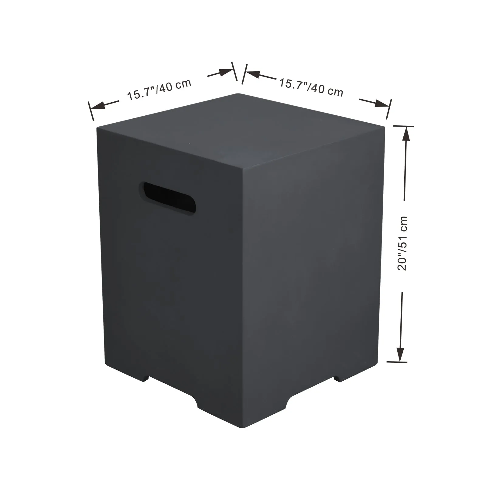Elementi Plus OFG419DG Bergamo Concrete Outdoor Fire Table